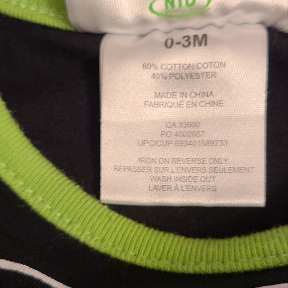 Sesame Street Oscar the Grouch Long sleeved onesie/bodysuit - Picture 3 of 4